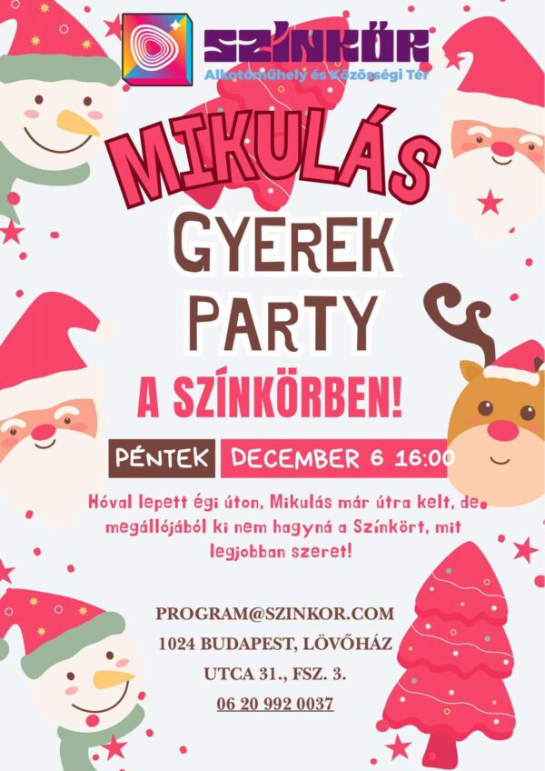 Mikulás Party gyerekeknek a Színkörben