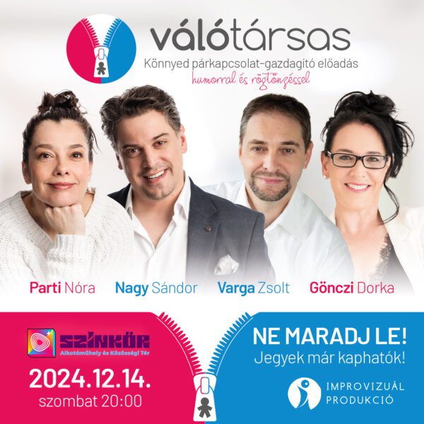 Válótársas -könnyed párkapcsolat-gazdagító előadás humorra és rögtönzéssel