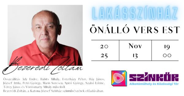 Lakásszínház-Bezerédi Zoltán önálló verses estje